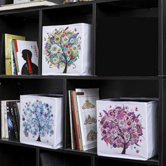 Pink Floral Tree Storage Bin-Pink-DiamondArt.ca