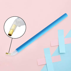 Angled Metal Tip Pen-Blue-DiamondArt.ca