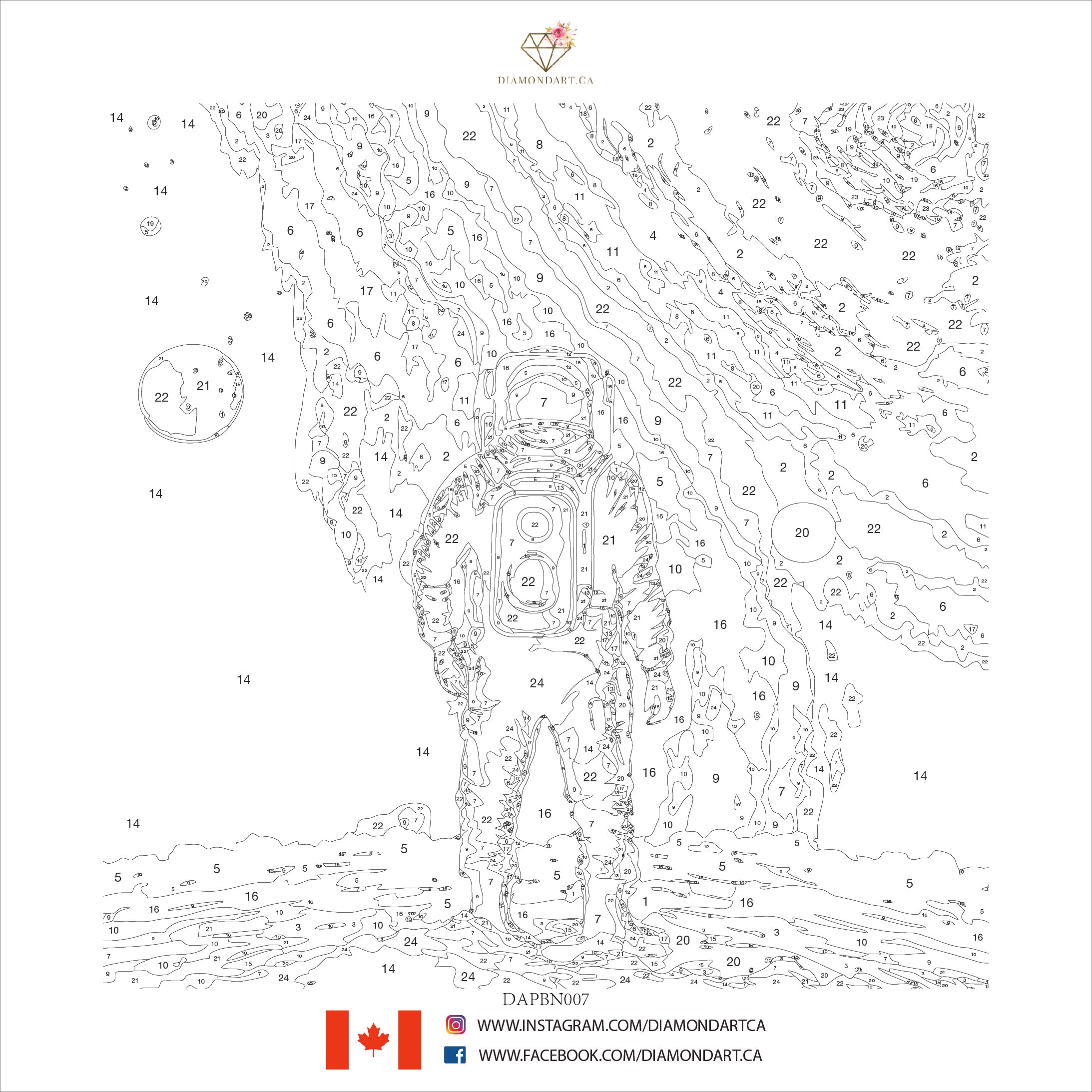 PAINT-BY-NUMBER Astronaut by Wumples-35x35cm-Paint-by-Number-DiamondArt.ca