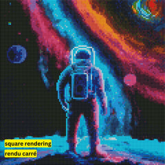 Astronaut by Wumples-30x30cm-Square-DiamondArt.ca