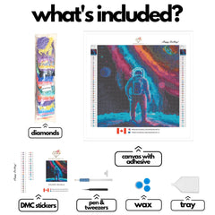 Astronaut by Wumples-30x30cm-Square-DiamondArt.ca