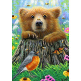 Bee Happy by Bridget Voth-30x40cm-Round-DiamondArt.ca