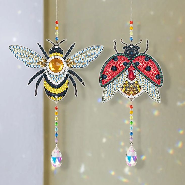 Bee & Ladybug Suncatcher Set (2 Pieces)-Special-DiamondArt.ca