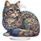 Bejeweled Cat Tabletop Decoration-Special-DiamondArt.ca
