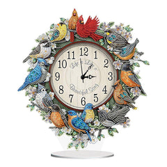 Song Bird Acrylic Clock-Special-DiamondArt.ca