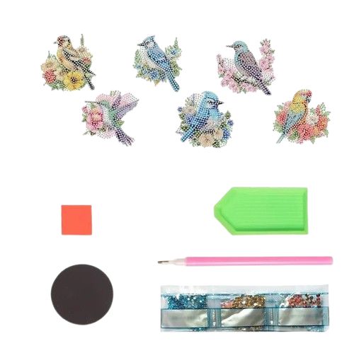 Wild Birds Magnet Set-Special-DiamondArt.ca