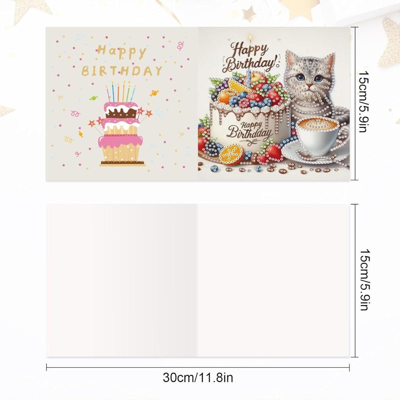 Birthday Cat-titude Cards (5 Pack)-Special-DiamondArt.ca