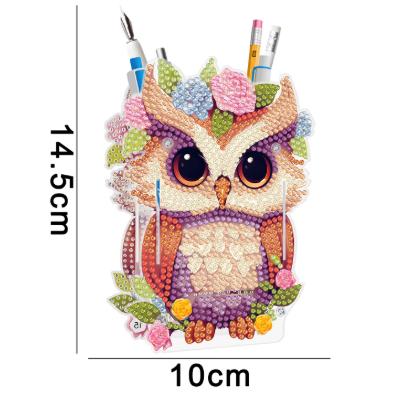 Blooming Owl Pen Holder-Special-DiamondArt.ca