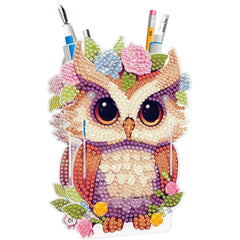 Blooming Owl Pen Holder-Special-DiamondArt.ca