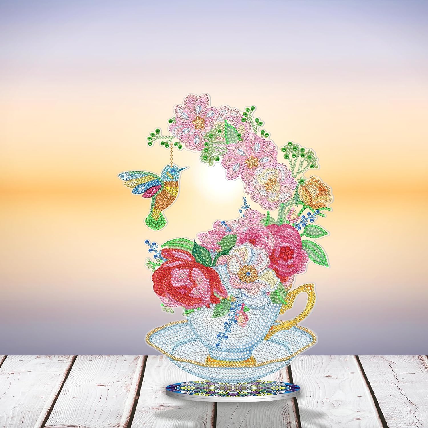 Blooming Teacup Tabletop Decoration-Special-DiamondArt.ca
