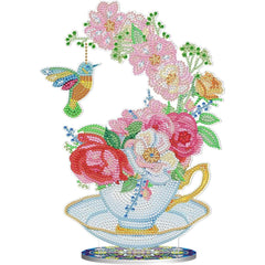 Blooming Teacup Tabletop Decoration-Special-DiamondArt.ca