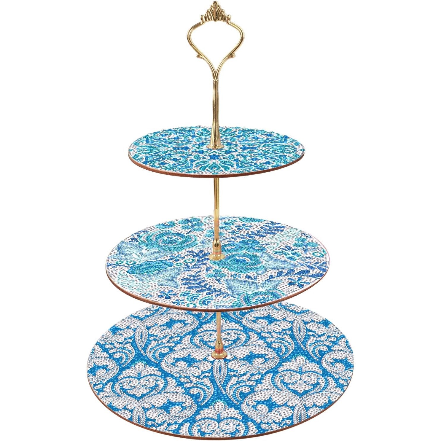 Blue Willow Wooden Tiered Tray-Special-DiamondArt.ca