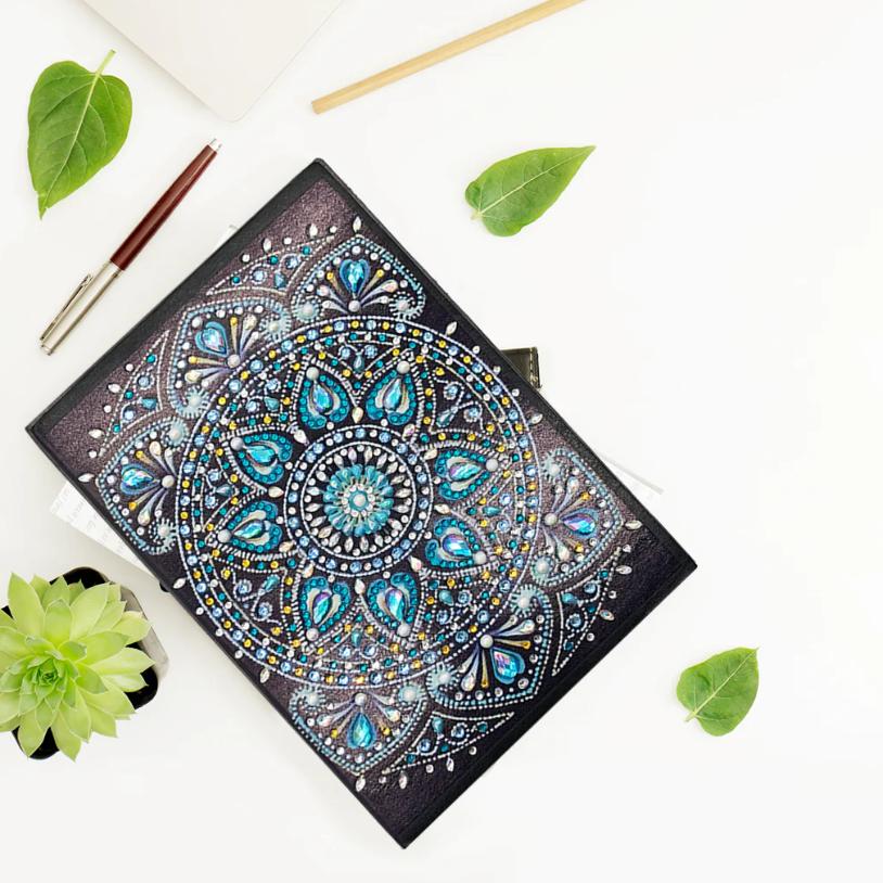 Blue Mandala Notebook-Special-DiamondArt.ca