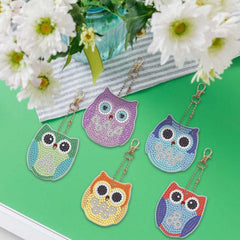 Bright Owls Key Chain Kit-Special-DiamondArt.ca