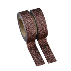 Brown Glitter Washi Tape (1 Roll)-1 Roll-DiamondArt.ca