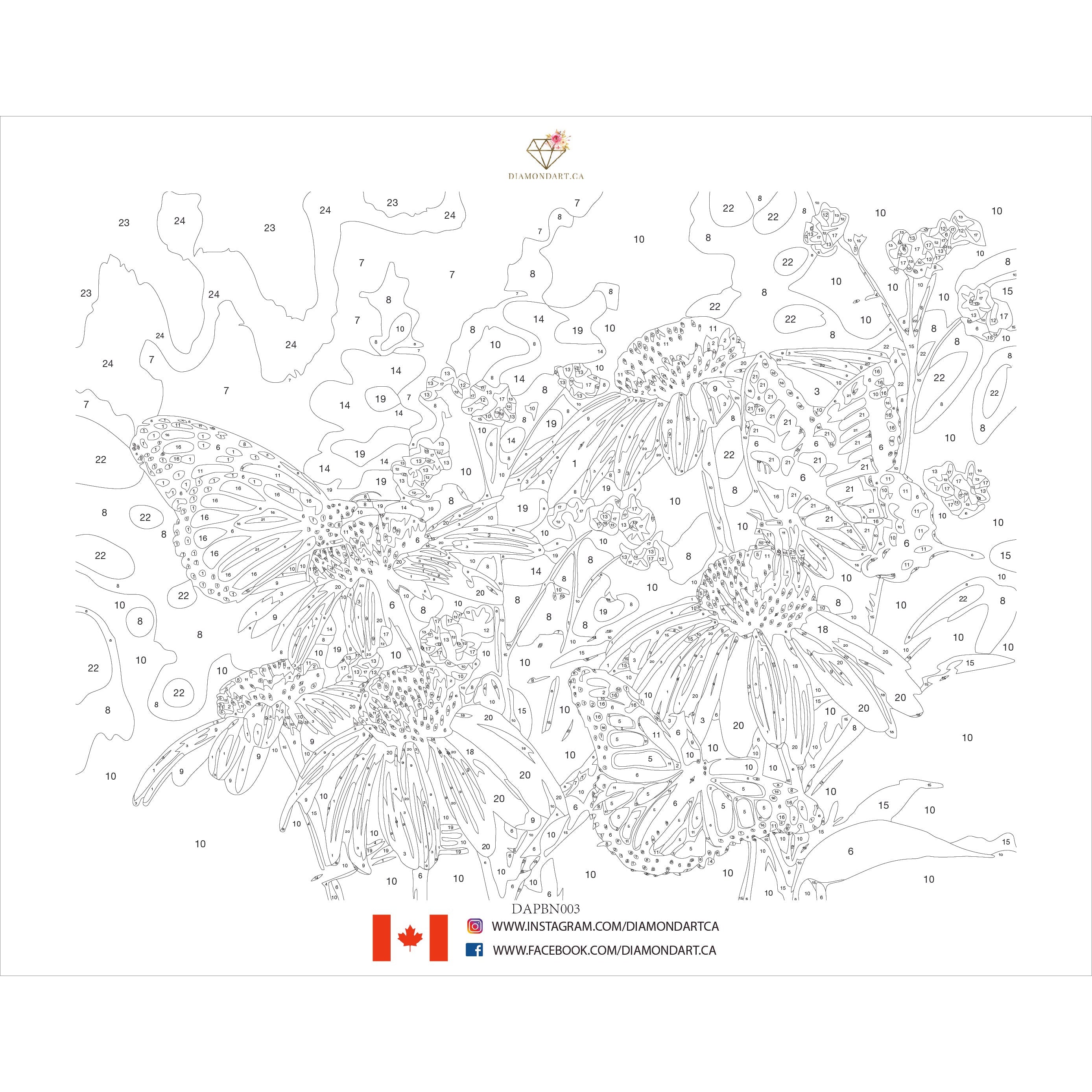 PAINT-BY-NUMBER Butterfly Garden by Jeff Hoff-35x45cm-Paint-by-Number-DiamondArt.ca