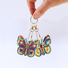Sparkle Butterflies Key Chain Kit-Special-DiamondArt.ca