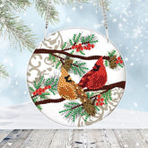 Winter Cardinals Decorative Wall Hanging-Special-DiamondArt.ca