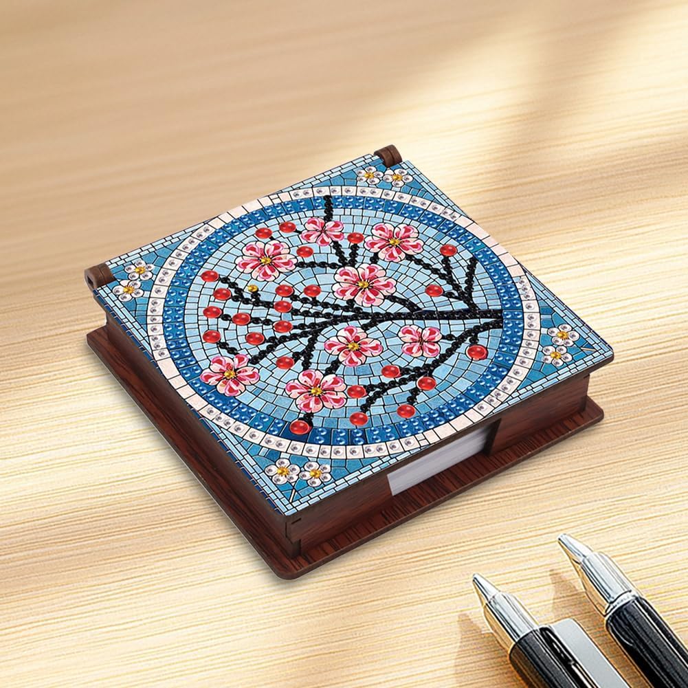 Cherry Blossom Sparkle Notepad Box-Special-DiamondArt.ca