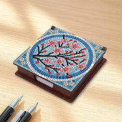 Cherry Blossom Sparkle Notepad Box-Special-DiamondArt.ca