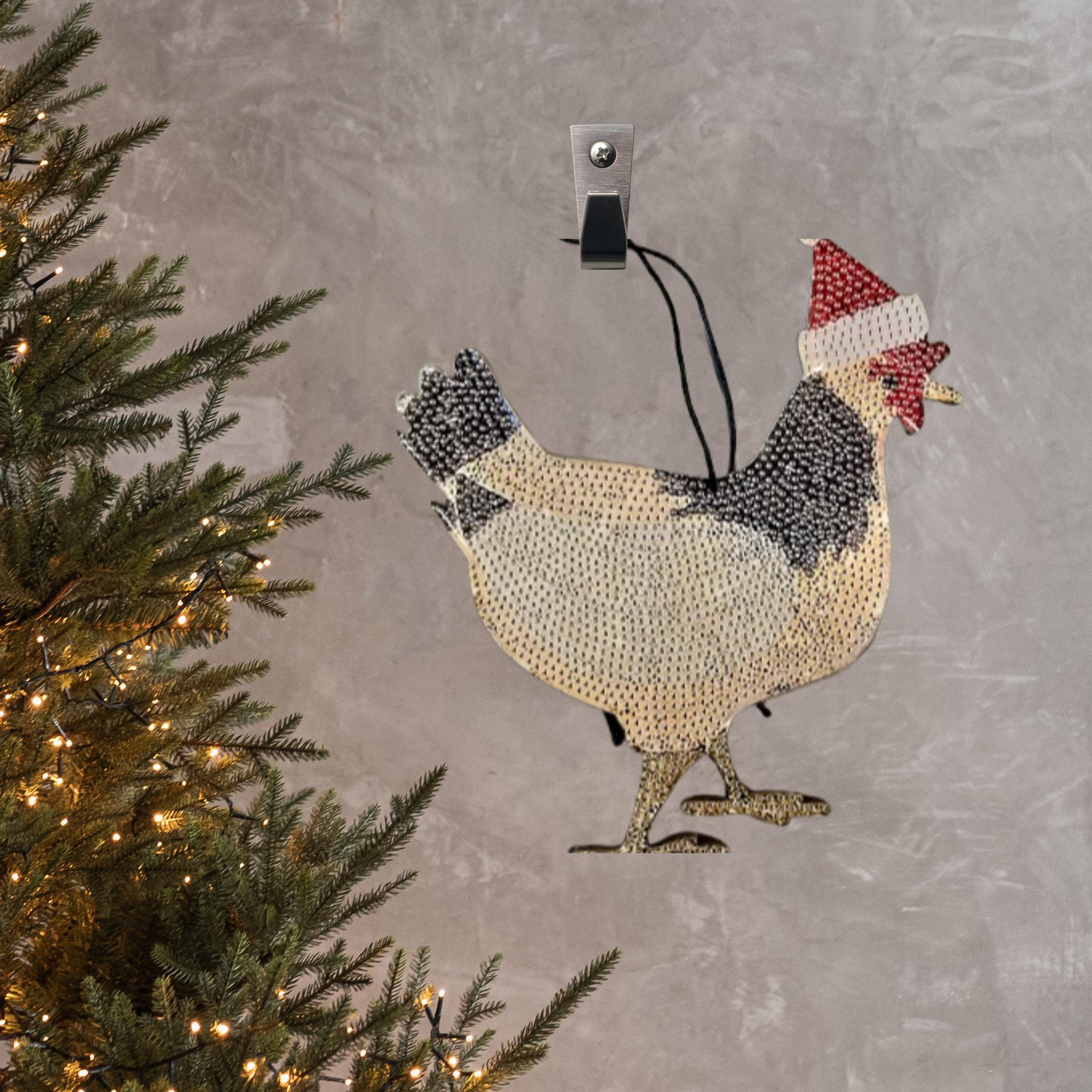 Festive Christmas Chicken Wall Hanging-Special-DiamondArt.ca