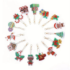 Christmas Key Chain Kit (15 Pieces)-Special-DiamondArt.ca