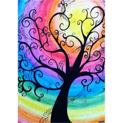 Colourful Tree-30x40cm-Round-DiamondArt.ca