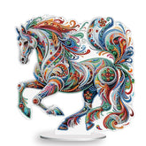 Colourful Horse Tabletop Decoration-Colourful Horse-DiamondArt.ca