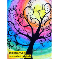 Colourful Tree-30x40cm-Round-DiamondArt.ca