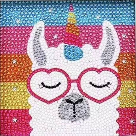 Cool Llama Kid's Kit-17x17cm-Special-DiamondArt.ca