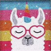 Cool Llama Kid's Kit-17x17cm-Special-DiamondArt.ca