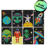 Cosmic Explorers Sparkle Minis 8 Canvas Kit-Square-DiamondArt.ca