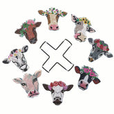 Moo-La La Cow Coaster Set (8 pieces)-Special-DiamondArt.ca