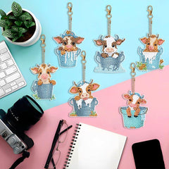 Cow Cuties Key Chain Kit-Special-DiamondArt.ca