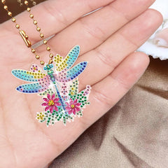Dazzle Dragonflies Key Chain Kit-Special-DiamondArt.ca