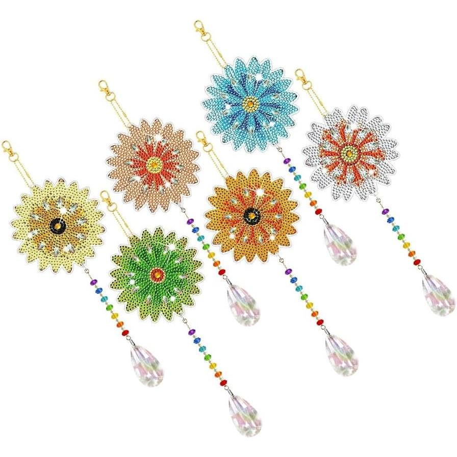 Dazzling Daisies Suncatcher Set (5 Pieces)-Special-DiamondArt.ca