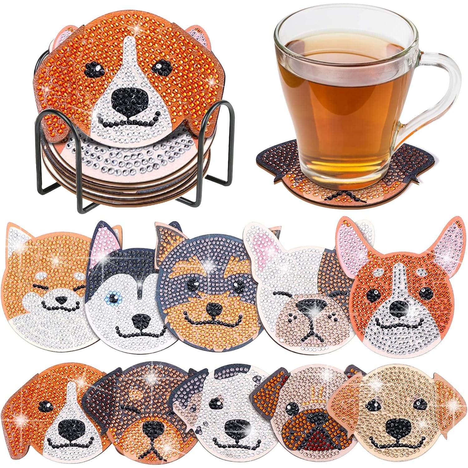 Bark & Sparkle Coaster Set (10 pieces)-Special-DiamondArt.ca