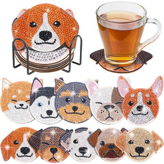 Bark & Sparkle Coaster Set (10 pieces)-Special-DiamondArt.ca