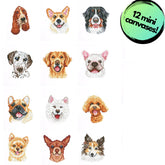 Doggie Delight Sparkle Minis 12 Canvas Kit-Square-DiamondArt.ca