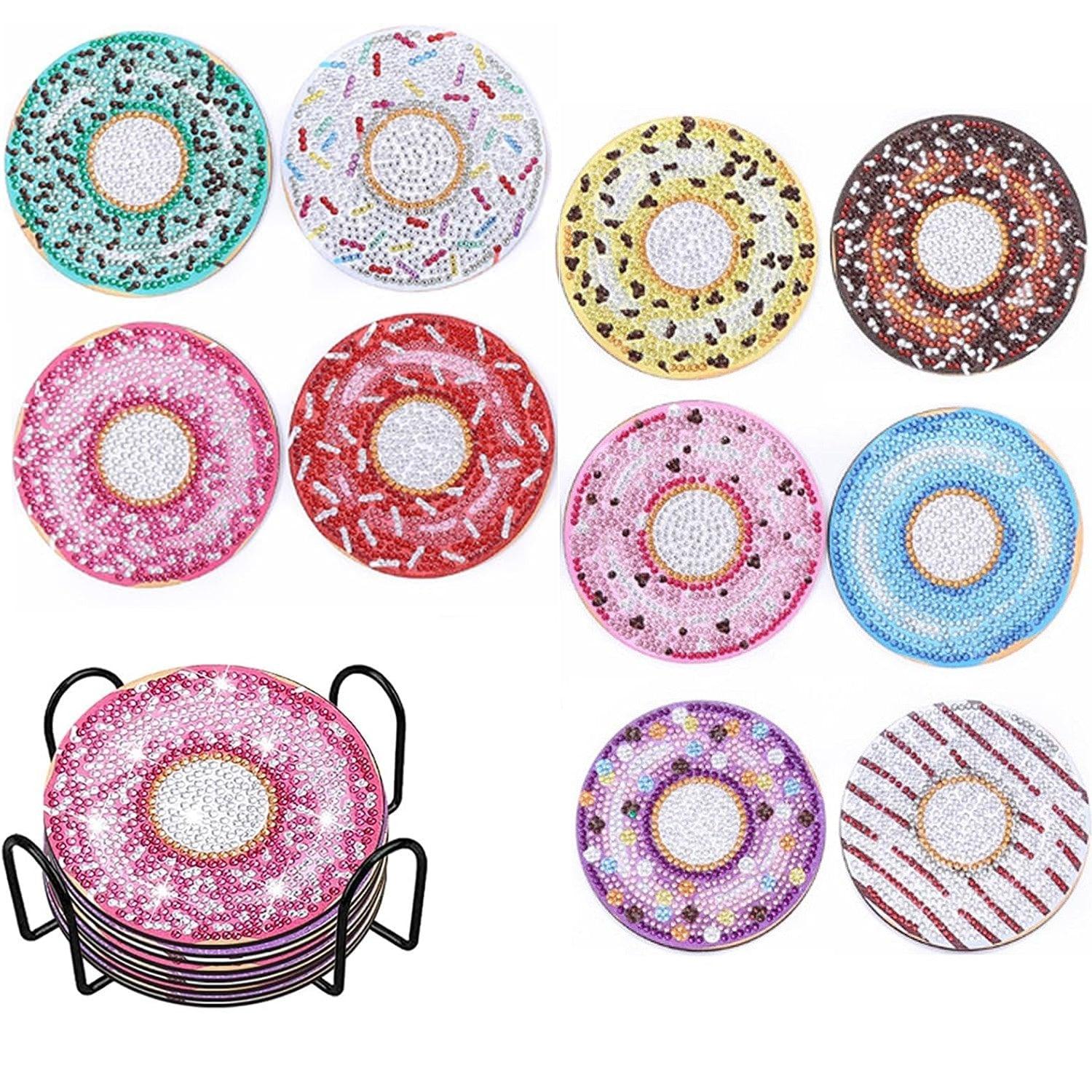 Donut Delights Coaster Set (10 pieces)-Special-DiamondArt.ca