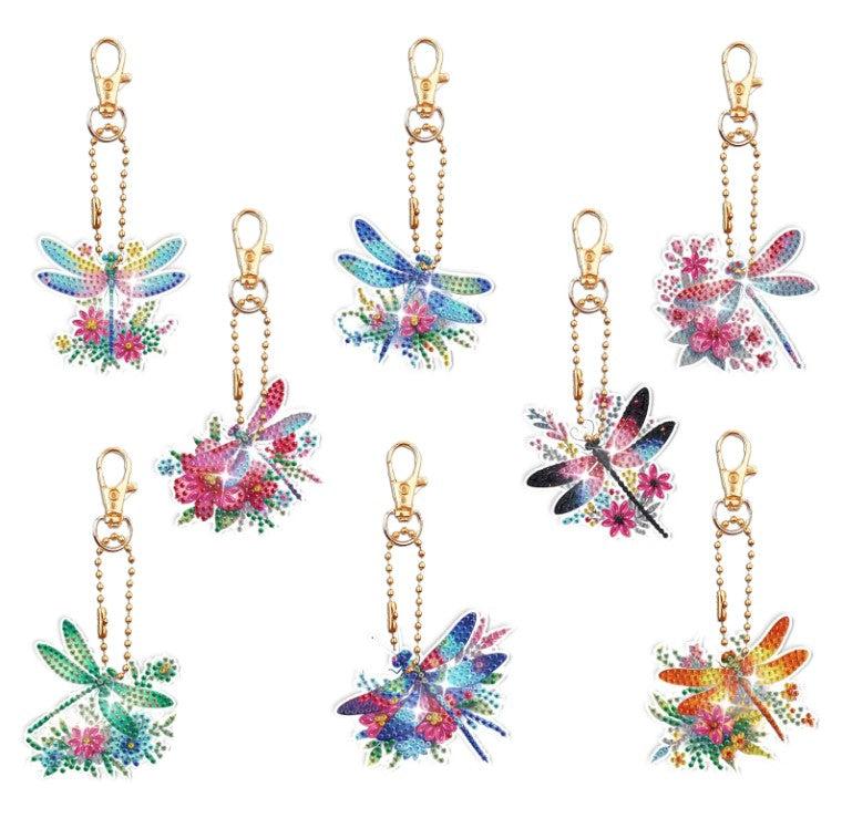 Dazzle Dragonflies Key Chain Kit-Special-DiamondArt.ca