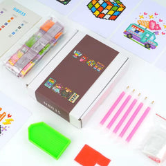 Electric 80s Sparkle Minis 8 Canvas Kit-Round-DiamondArt.ca