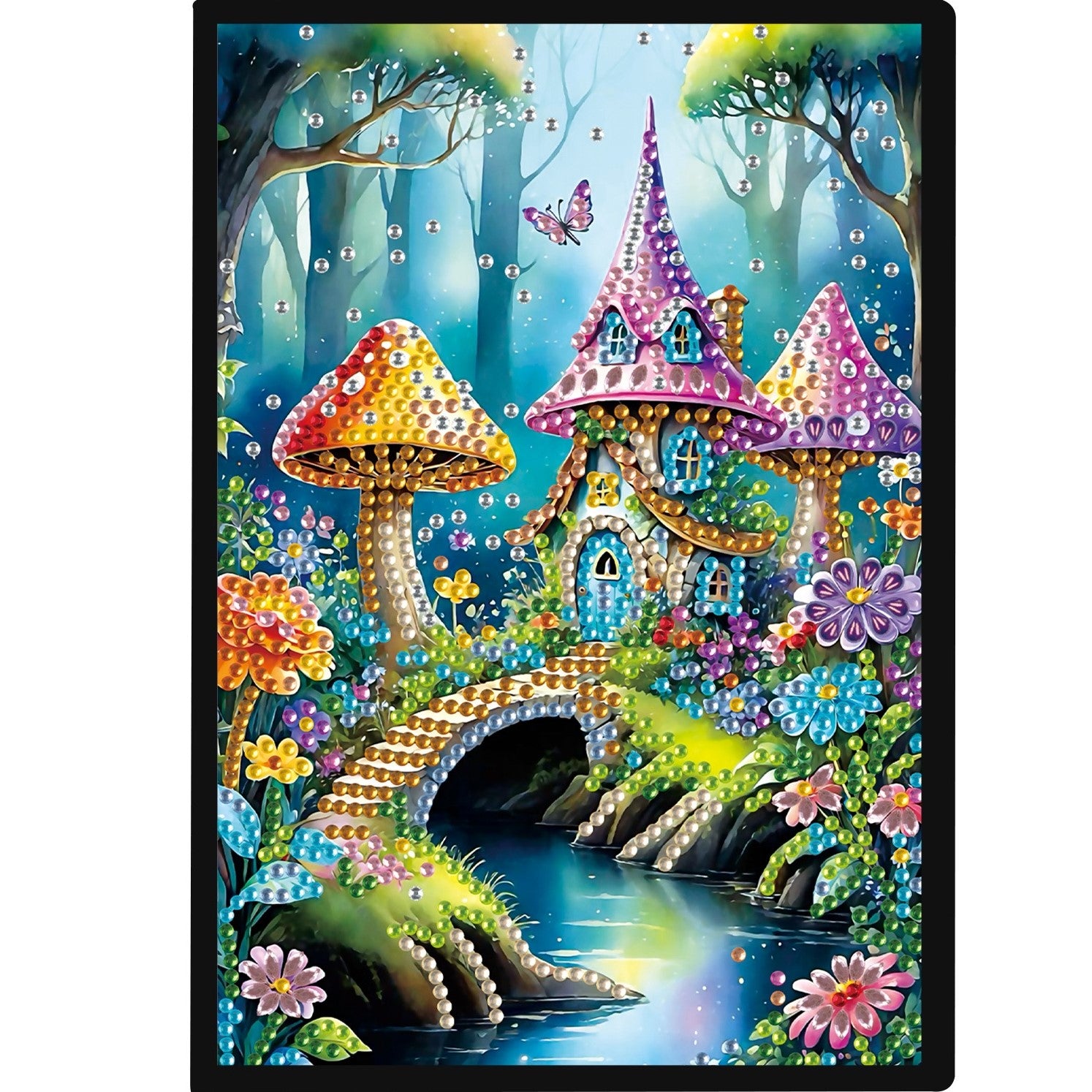 Fairyland Mushroom Village Notebook-Special-DiamondArt.ca