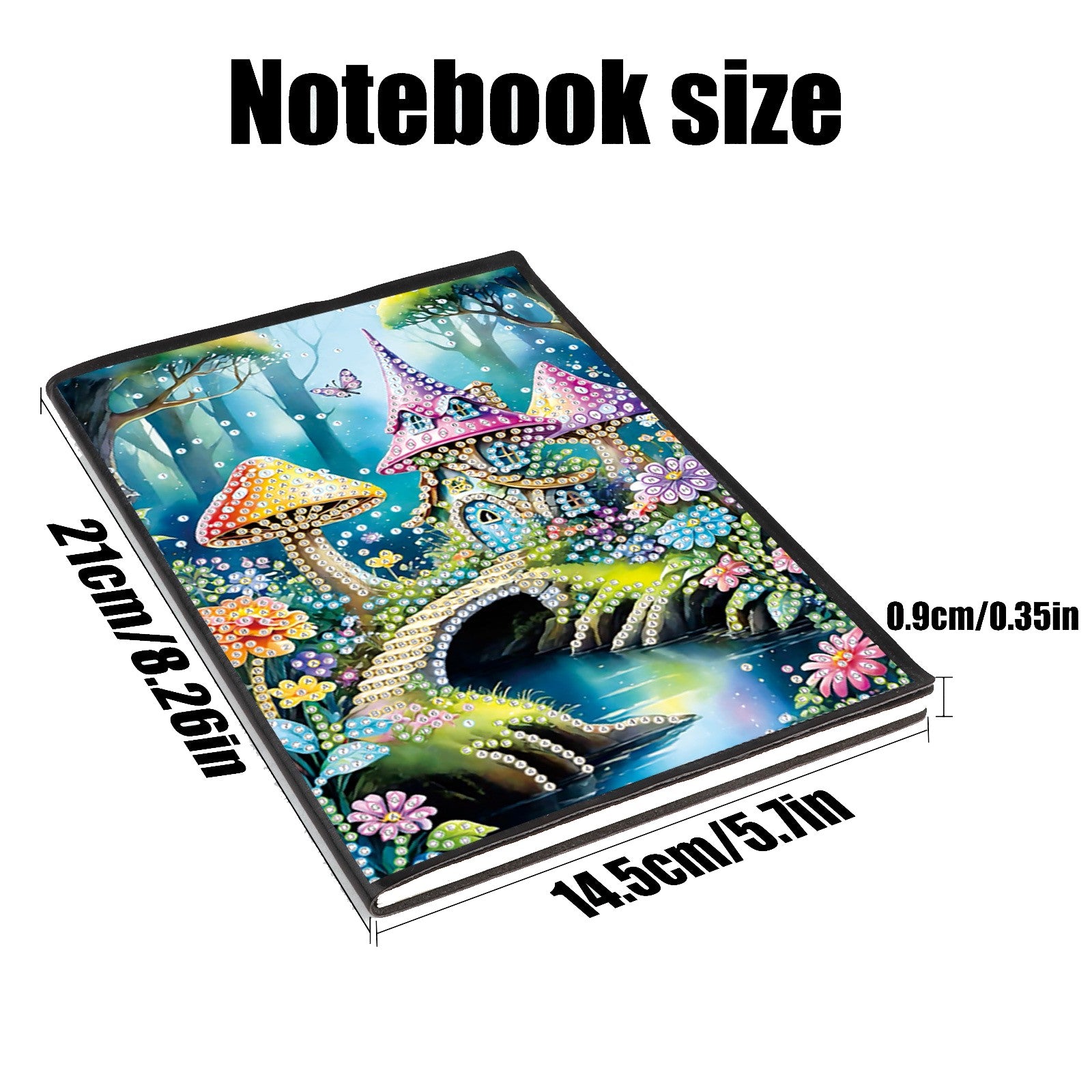 Fairyland Mushroom Village Notebook-Special-DiamondArt.ca