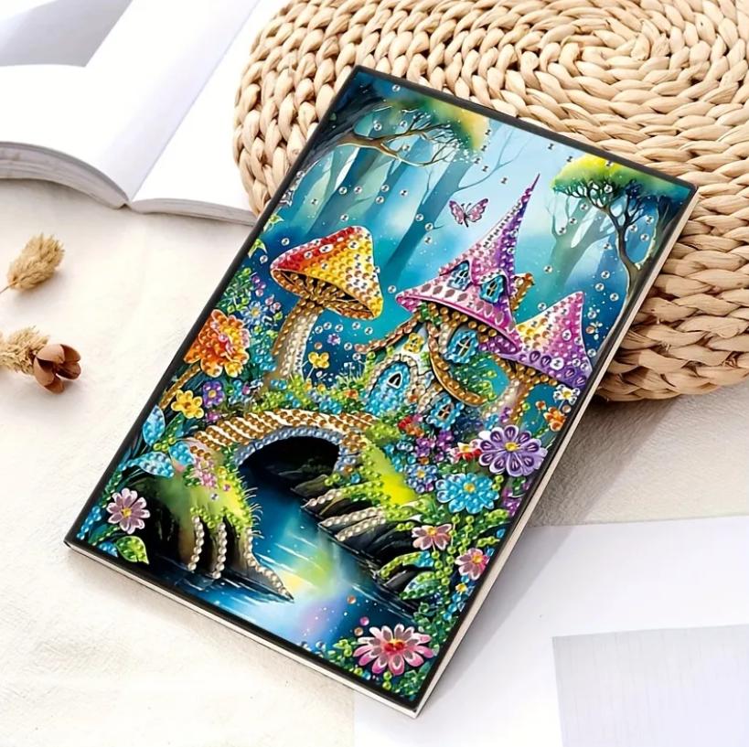 Fairyland Mushroom Village Notebook-Special-DiamondArt.ca
