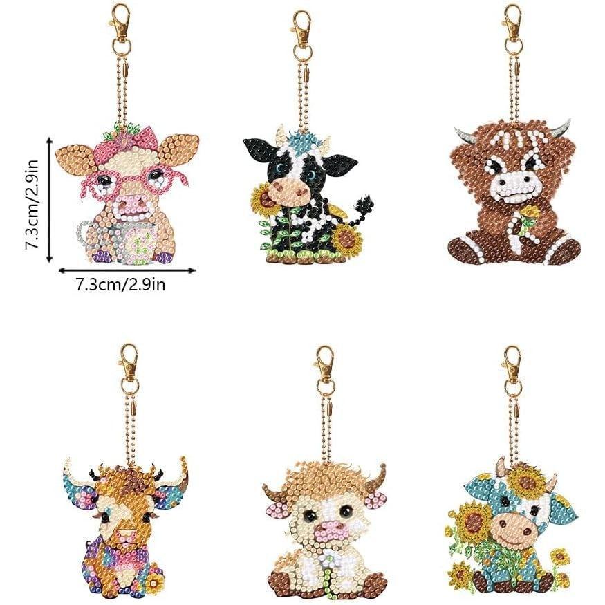 Farmyard Friends Key Chain Kit-Special-DiamondArt.ca