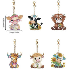 Farmyard Friends Key Chain Kit-Special-DiamondArt.ca