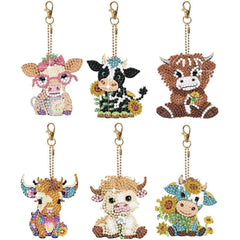 Farmyard Friends Key Chain Kit-Special-DiamondArt.ca