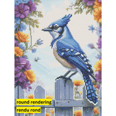 Fencepost Guardian by Tommy Clay-30x40cm-Round-DiamondArt.ca