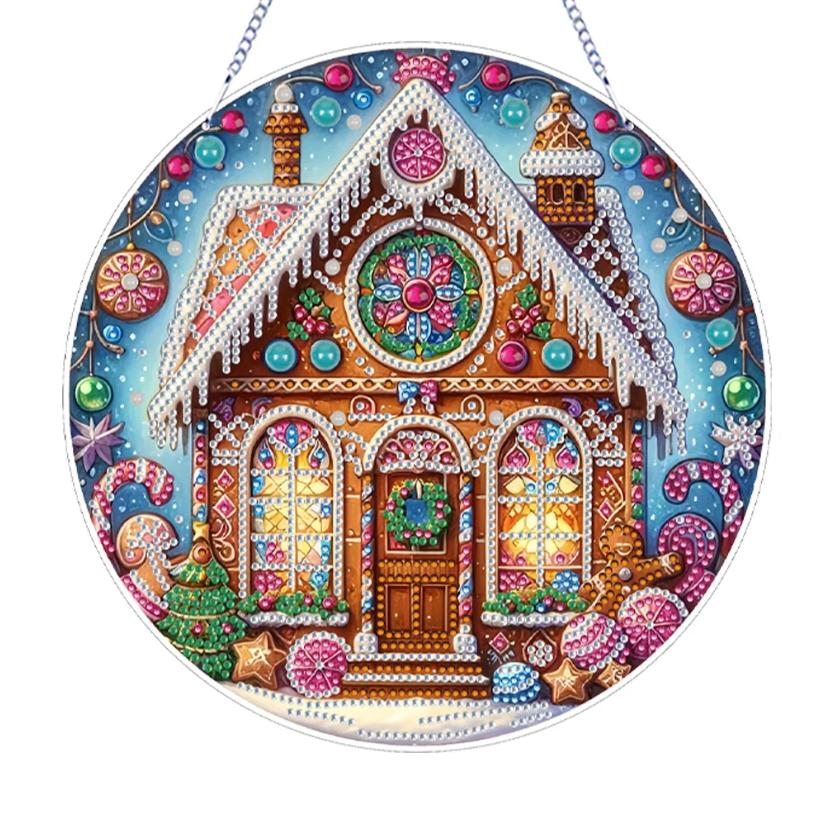 Festive Gingerbread Wall Hanging-Special-DiamondArt.ca